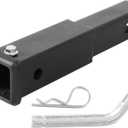 Trailer Hitch Extension for 2" Receiver Tube Extender, Tube Extension Receiver with 5/8 inch Hitch Pin and Clips, 3500 LBS GTW