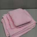 Queen Size Bed Sheet Set - 4 Piece Soft Microfiber Sheets with Deep Pockets, Cooling Technology, and Wrinkle-Free Pillowcase. Hotel-Quality, Durable Bedding, Light Pink