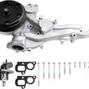 engine Water Pump Kit for Yukon Yukon xl Sierra 1500 2014-2020 & Cheyenne Silverado 1500 2500 Suburban Tahoe 2014-2015 & Escalade 2015-2020 5.3L 6.2L V8 engine, Replace# 12685257 12671394 12681258