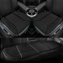 kingphenix 3-Piece Car Seat Cushion Set, 1.2inch Memory Foam Comfort, 2 Front Automotive Seat Cushions + Rear Bench Cushion, Non-Slip Bottom, Fits Sedan SUV Truck Van, Car & Office Chair, Black