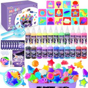 Dreamon Magic Gel Water Elf Toy Kit, Aqua Fairy Water Gel Kit with 22 Gels & 16 Molds, DIY Space Cosmic Magic Water Pets Sensory Toy, Party Favors, Art Crafts Gifts for Kids Ages 3+