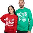 Christmas Matching Long Sleeve Shirts Green Red Mens Womens Funny Chestnuts Funny Tees (4X-Large)