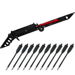 Folding Crossbow Professional Training Portable Easy Storage Lightweight Archery Equipment for Adults Target Practice (Black Folding Crossbow Pro)