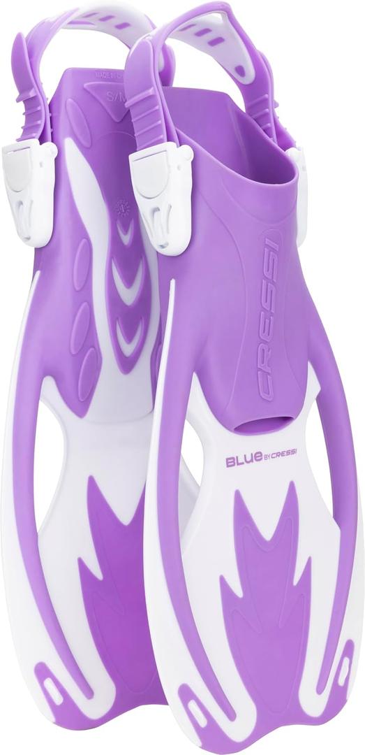 Cressi Rocks Fins, Kids Open Heel Short Fins with Adjustable Straps for Snorkeling and Swimming - Cressi: Quality Since 1946