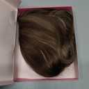 PANEWAY Hair Topper 16Inch Hair Toppers For Women Wavy Curly Brown Highlights Clip In Synthetic Wiglets for Women