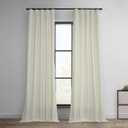 HPD Half Price Drapes Dobby Linen Light Filtering Curtains for Bedroom 50 X 108 (1 Panel), Rod Pocket Curtains for Living Room Home Decor, Off-White