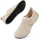 WateLves Water Shoes for Women Men Swim Beach Aqua Socks Quick Dry Barefoot House Slippers Travel Shoes with Adjustable Magic Tape for Pool Diving Boating Yoga Surf. Size 38,39