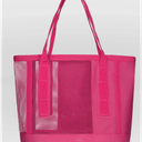 FF05 Large Mesh Beach Tote, Pink 2 pcs