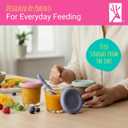 Elk and Friends 4oz Borosilicate Glass Baby Food Storage Jars with Silicone Lid | Strong Glass | Set of 12 | Microwave, Oven & Dishwasher Safe | Infant and Babies (Blush/Peach/Lemon/Ivory/Sage/Misty Blue (12-pk))