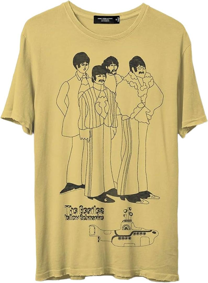 Junk Food Unisex Adult Beatles Submarine Yellow T-Shirt (Yellow, L)