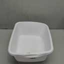 Tribello Plastic Wash Tub Dishpan Basin and Foot Bath for Soaking Feet, Laundry Hand Wash Bucket, Dish Pans for Washing and Storage Cleaning Supplies - 12 Quarts - Heavy Duty - Made in USA (White)
