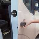 Cabilock Universal Car Door Lock Protective Cover Sleeve 4Pcs Shock Absorber Gaskets for Vehicle Door Lock Latch Guards