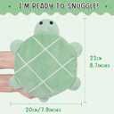 Turtle Microwavable Cute Heating Pad for Period Cramp Relief Menstruation Valentines Day Gifts for Women, Girlfriend - Cozy Turtle Plush Heated Stuffed Animal (Green)-8 (Small)