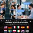 AI Translation Earbuds Real Time with Audio and Video Calls, 164 Language/7 Translation Modes Translator Earbuds Bluetooth 5.4 with APP, 50H Translate Ear Buds Device for Business/Learning, Jet-black
