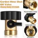Tudomro 8 Pack Garden Hose Shut Off Valve Durable Heavy 3/4 Brass Shut Off Valve for Garden Hose with Extra Pressure Washer Water for Household Cleaning