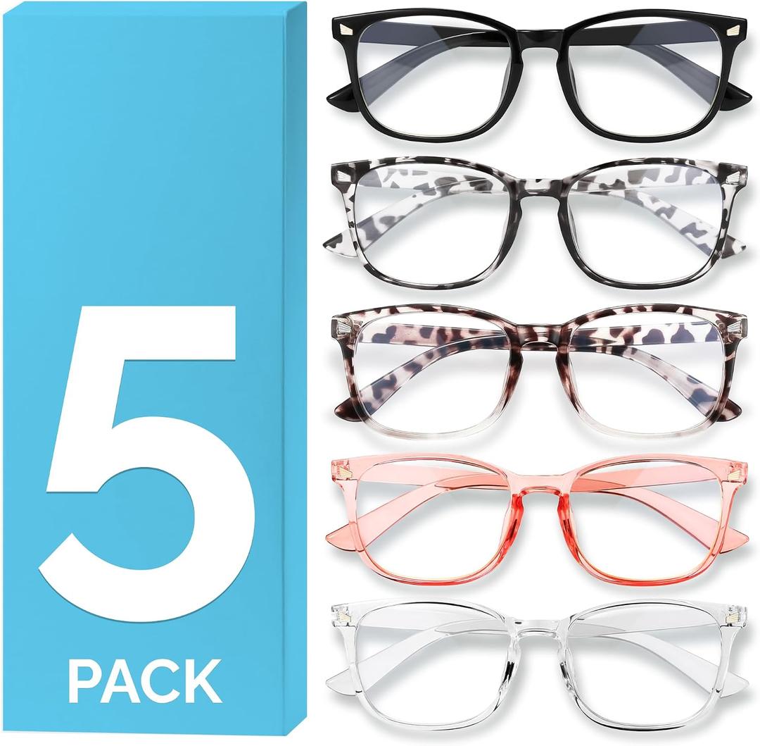 MIGSIR Blue Light Blocking Glasses for Computer Gaming, Fashion Fake Helps Reduce Screen Fatigue Eyeglasses for Women Men