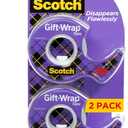 Pack of 3: Scotch Gift Wrap Tape, Invisible, 3/4 in. x 600 in., 2 Tape Rolls with Dispensers, Scotch Magic Tape, 1/2″ x 450″ Each – Invisible Matte Finish Office Tape
