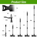 Stand Up Weed Puller Tool with 58" Adjustable Long Handle, 2 in 1 Heavy Duty Manual Weeder & Garden Hoe, 4-Claw Steel Head Weed Remover with Gloves for Yard Lawn Patio Flower Bed