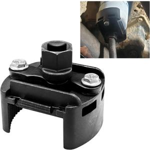 Adjustable Oil Filter Wrench Removal Tool, 60-80 mm (2.36-3.15 inch) Heavy Duty Oil Filter Tool with 2 Serrated Jaws, 1/2" Drive Cap Style Oil Filter Socket Wrench, Oil Filter Remover Tool (60-80 mm)