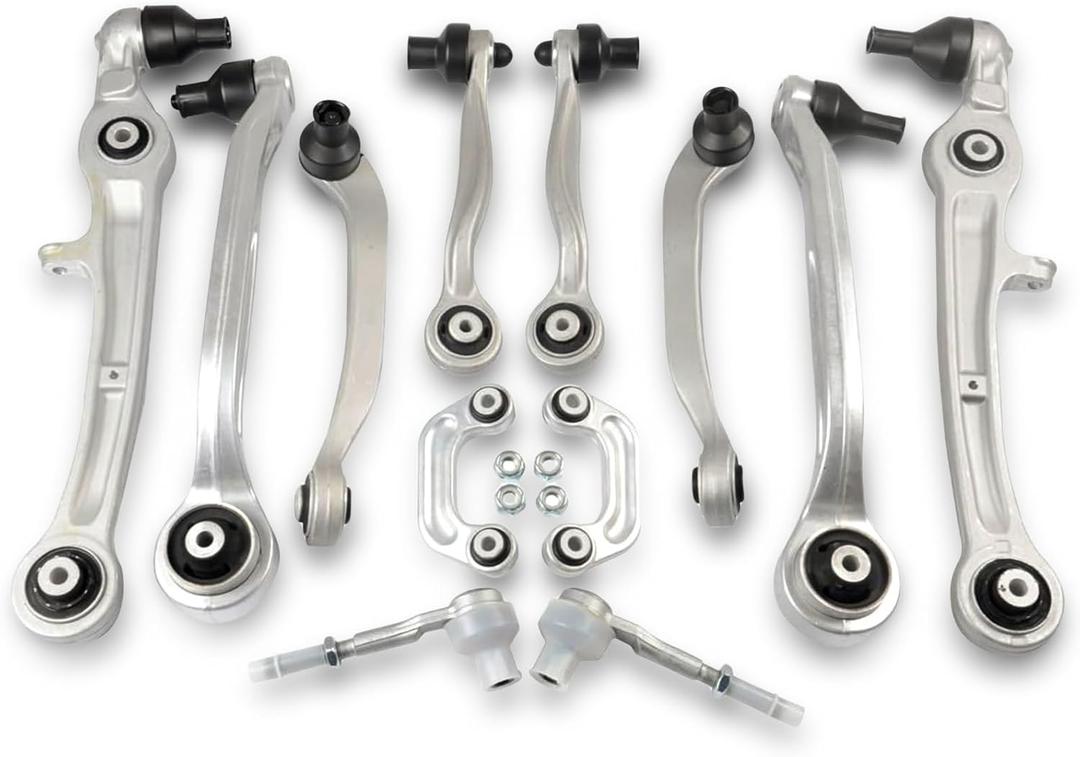 12pcs Front Side Control Arm Ball Joint Tie Rod Sway Bar Kit for Audi A6 2006-2010, for Audi A6 Quattro 2005-2011, for Audi S6 2007-2010