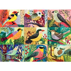500 Piece Puzzles for Adults,Colorful Cut-Paper Style Birds Jigsaw Puzzle for Adults Seniors,Puzzle with Letters on Back,Interlock Perfectly No Dust,Challenging Family Activity Game Gifts, 20.5*15 In