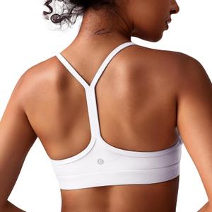 BAYDI Clouduxi Y Back Sports Bras for Women - Light Support Racerback Yoga Bra, A-C Cups (Medium, White)