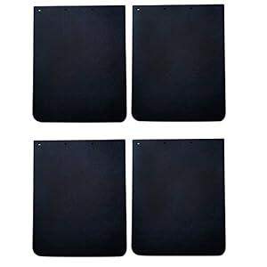 Universal Rubber Mudflaps 24x24 inches – 1/4" Extruded Recycled Rubber – Pre-Drilled Mounting Holes – Vans, Trucks, SUVs and More (4 Pack)