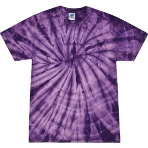 Colortone Spider Tie Dye T-Shirts for Men and Women - Unisex Short Sleeve Tie-Dye T Shirts for Adults (Purple, S)