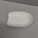 Ceramic Spoon Rest for Kitchen Counter 5.1 Inch Porcelain Spoon Holder Farmhouse Cooking and Coffee Spoon Rest for Stove Top (white)