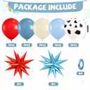 Red Blue Cow Balloons with Star Foil Balloons, Red Dusty Macaron Blue Sand White Cow Print Farm Balloons for Girl Boy Farm Birthday Western Cowboy Theme Party Baby Boy Shower Decorations