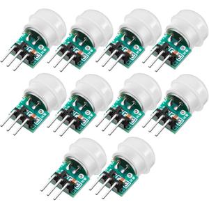 Weewooday 10 Pieces Am312 Pir Sensor Mini Pir Motion Sensor Infrared Human Body Pyroelectric Infrared Motion Module 2.7v to 12v