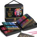 120 Colored Pencils Zipper Case Set, Soft Core Colored Leads for Artists, Professionals and Colorists, In Neat, Strong Carry-Anywhere Zipper Case, Portable Case (New Edition 120 colors zipper bag)