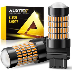 AUXITO 3157 LED Bulbs Amber for Turn Signal Lights, Super Bright 3056 3156 3057 4157 LED Bulbs with Projector for Turn Signal Blinker Reverse Back Up Parking Marker License Plate Lights