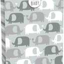 2 x Cute Gender Neutral Elephants Extra Large Gift Bag - 17" x 12.5" (1 Pc.) - Ideal for Baby Showers, Birthdays, Gender Reveal Parties, and More, 1 Count