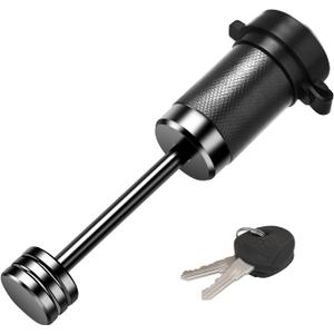 META Hardware Trailer Coupler Lock 1/4" Dia, Trailer Tongue Lock with 2-1/2 Inch Span Fits Latch-Type Coupler, Solid Coupler Lock with Keys for Towing Boat Truck RV Car Trailer