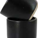 roro Handcrafted Matte Black Ceramic Tea & Coffee Sipper Cups, 8 oz - Set of 2, Artisan Stoneware, Lead-Free, Microwave & Oven Safe