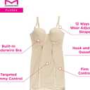 Womens Convertible Slip With Built In Bra & Anti-Static Fajas Shapewear FL2304, 38C