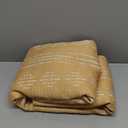 jinchan 95% Blackout Boho Curtains 84 Inches Long for Bedroom Mustard Yellow Geometric Printed Grommet Top Room Darkening Thermal Insulated Window Drapes 2 Panels