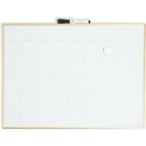 U Brands Magnetic Dry Erase Calendar White Board for Wall, 24" x 18", Dry Erase Board White Board Calendar with Gold Aluminum Frame, Includes a Magnet and a Marker