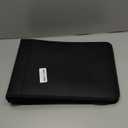 Henoyso 3 Rings Fireproof Business Check Binder with Zipper 1 Inch DRings 3 on a Page Fit 3 & 9 Holes Check 600 Sheets Capacity Organizer Binder for Office Storage End Stub Deskbook (Black)