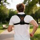 Back Brace Posture Corrector for Women Men Shoulder Support Straightener Pain Relief Upper Spine Hunchback Thoracic Device Plus Size Straps Correction Fixer Trainer Best Straight Black Large (Black, L)