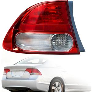 ChaoTianxia Tail Light Assembly Compatible With 2009-2011 Honda Civic 4-Door - Bulb Included (Left Driver Side), Replace 33551-SNA-A51 HO2818138