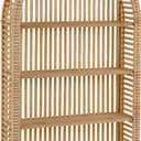 Rattan Wall Shelf - 4 Tier Boho Arch Hanging Shelves Handcraft Floating Shelf for Bathroom Living Room Wall Decor, 18.7" x 31.5"