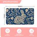 Artoid Mode Blue Rabbit Bunny Flowers Easter Doormat, Home Decor Low-Profile Switch Rug Door Mat Floor Mat for Indoor Outdoor 17x29 Inch