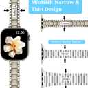 MioHHR Thin Metal Bands Compatible with Apple Watch Band Ultra3/2/1 Series 11 10 9 8 7 6 5 4 3 2 1 SE3/2/1,Slim Narrow Stainless Steel Strap for Women iWatch 49mm 46mm 45mm 44mm 42mm 41mm 40mm 38mm