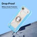 MARKILL Compatible with iPhone Air Case 6.5 Inch 2025 with 360 Degree Rotate Ring Stand, Military Grade Drop Protection Full Body Rugged Protective Case Kids