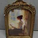 SHENLIU 3 Pcs Vintage Picture Frames 4x6, 5x7, 6x8 Antique Victorian Gold Arched Picture Frames for Tabletop and Wall Mount Ornate Retro Home Decor Gallery Wall Art Photo Gallery Gifts