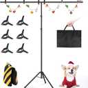 Forlogic Portable T-Shape Backdrop Stand Support Kit 8x7.2ft, Adjustable Photo Green Screen Back Drop Stand for Party, Photography Videography Studio (87.2Ft)