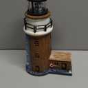 Lighthouse Solar Lighthouse with Rotating Beacon,Lighthouse Lamp Outdoor Garden Decor, 11.1 Inch Tall Outdoor Figurine Lights, Waterproof Statue Lamp for Yard, Lawn, Patio Gifts