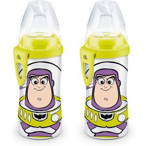 NUK Buzz Lightyear Active Cup, 10 Oz, 2-Pack BPA Free, Spill Proof Sippy Cup